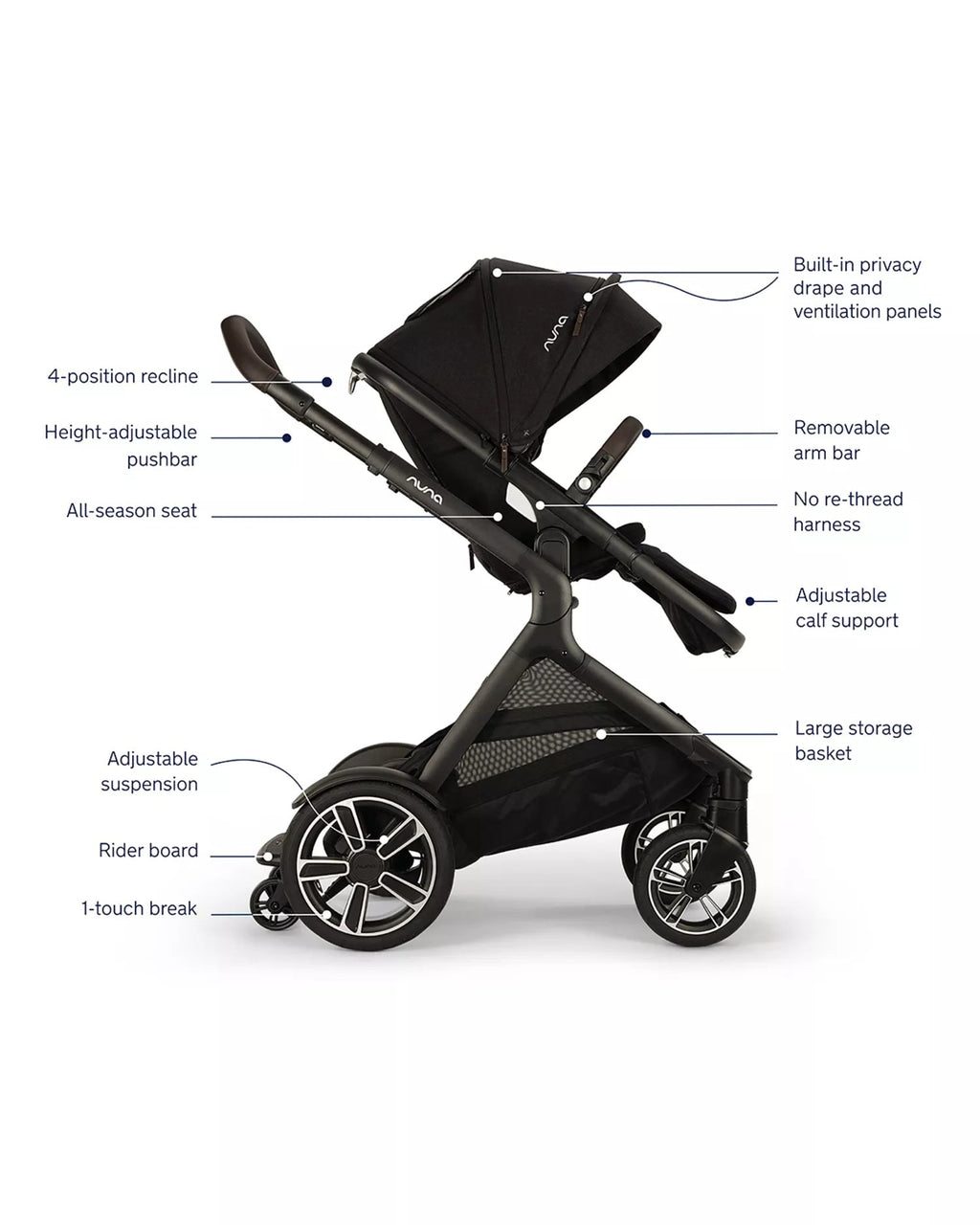 DEMI next Single to Double Stroller + rider board