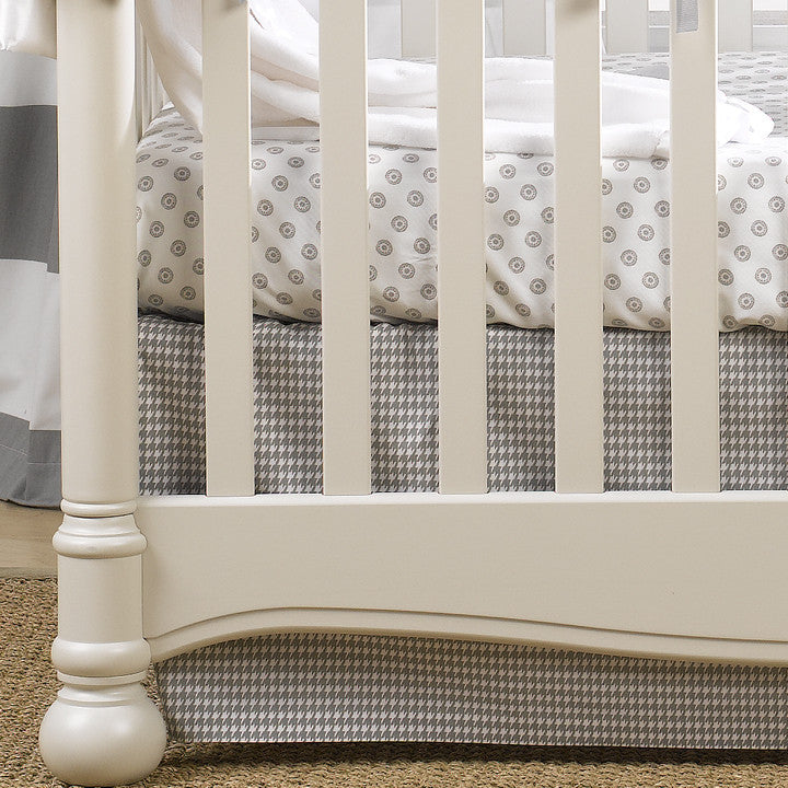 Liz & Roo Gray Houndstooth Crib Skirt