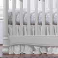 Liz & Roo White Woven Crib Skirt with Ruffle