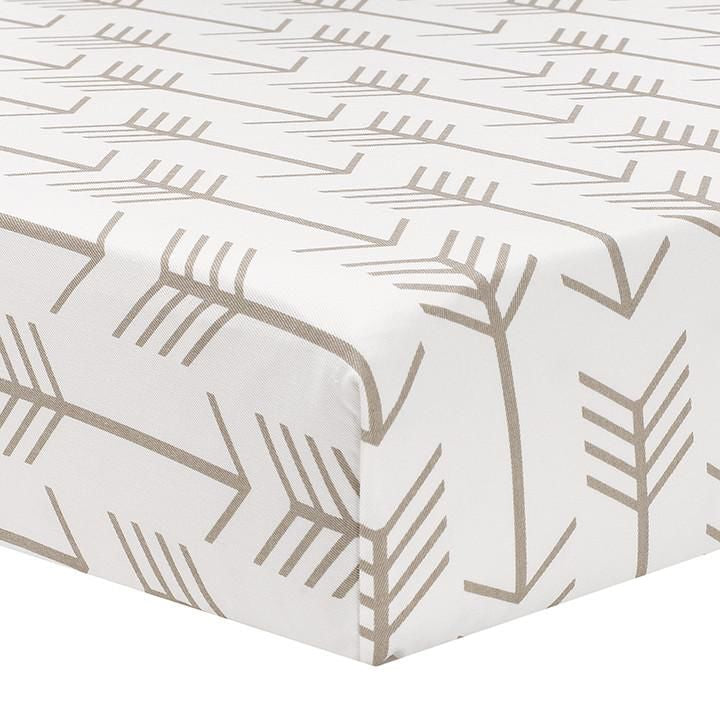 Tan Arrow Crib Sheet