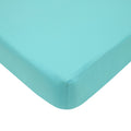 Percale Crib Sheet, Aqua
