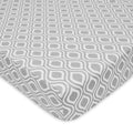 Percale Crib Sheet, Gray Ogee