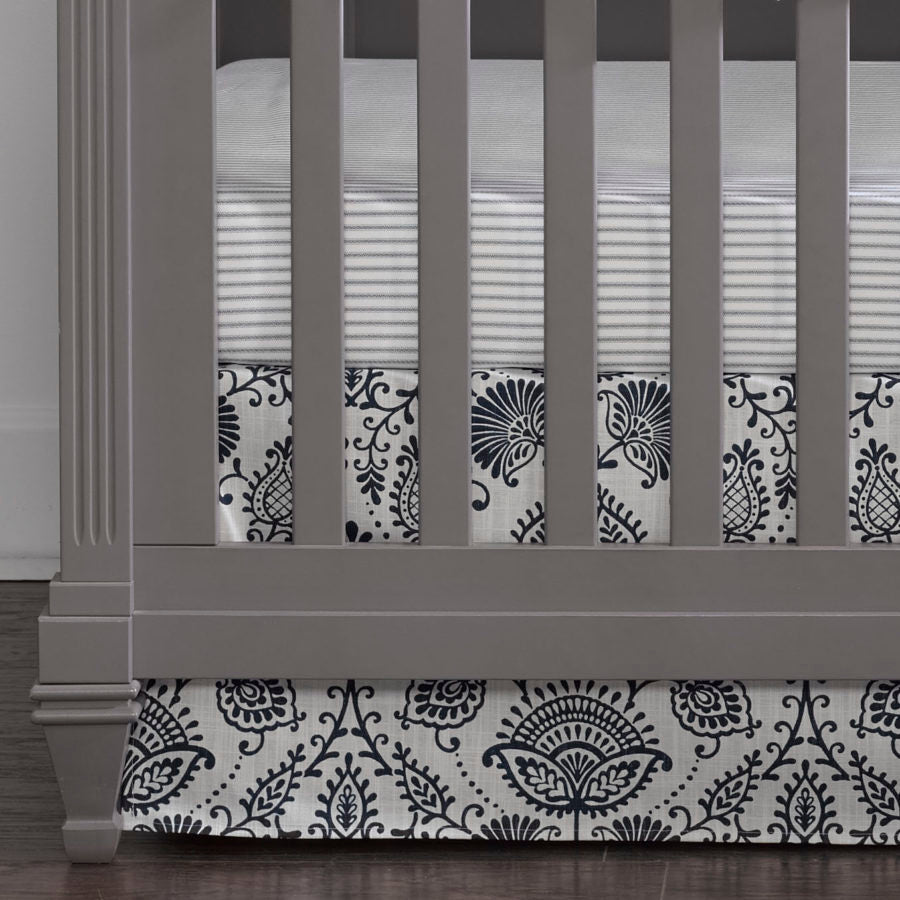 Liz & Roo Modern Farmhouse Floral Crib Skirt