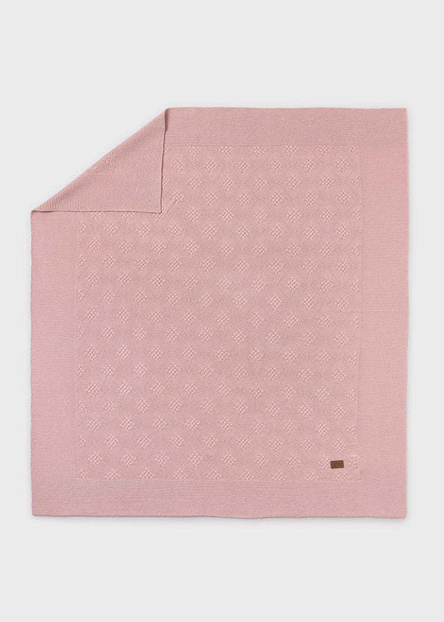 Baby Knit Blanket in Sugar Pink