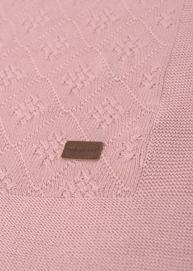 Baby Knit Blanket in Sugar Pink