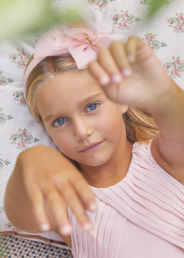 Girl Organza Flower Headband in Cake