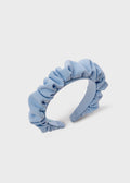 Sky Blue Girl Ruffled Crepe Headband