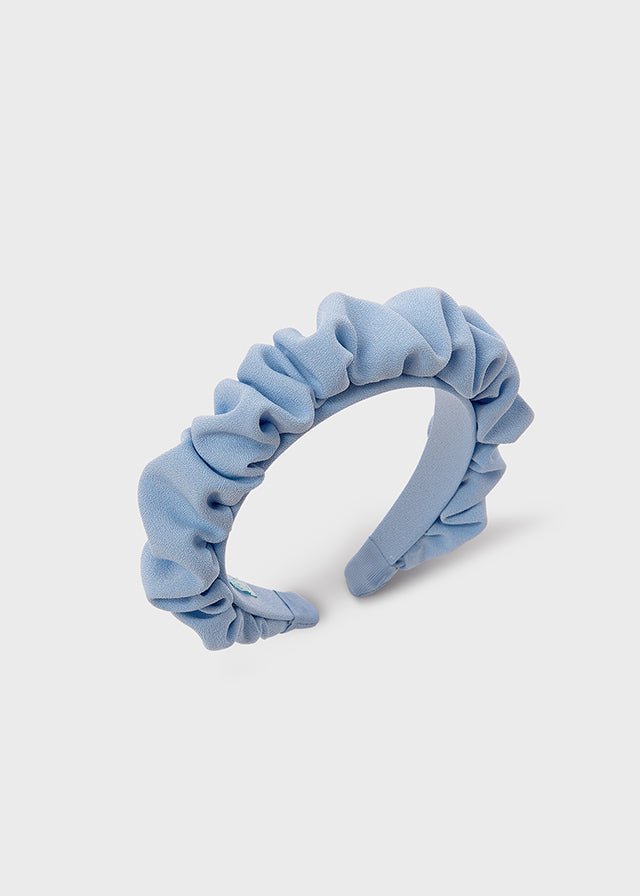 Sky Blue Girl Ruffled Crepe Headband