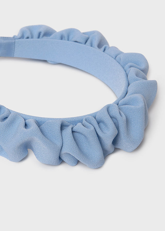 Sky Blue Girl Ruffled Crepe Headband
