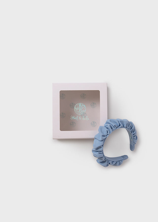 Sky Blue Girl Ruffled Crepe Headband