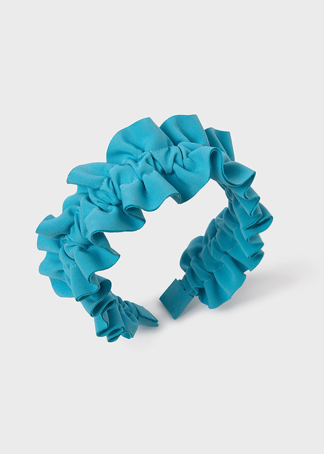 Turquoise Girl Ruffled Crepe Headband