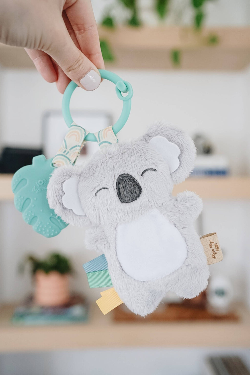 Itzy Pal™ Plush + Teether: Mushroom
