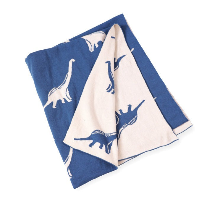Organic Cotton Jacquard Sweater Knit Baby Blanket