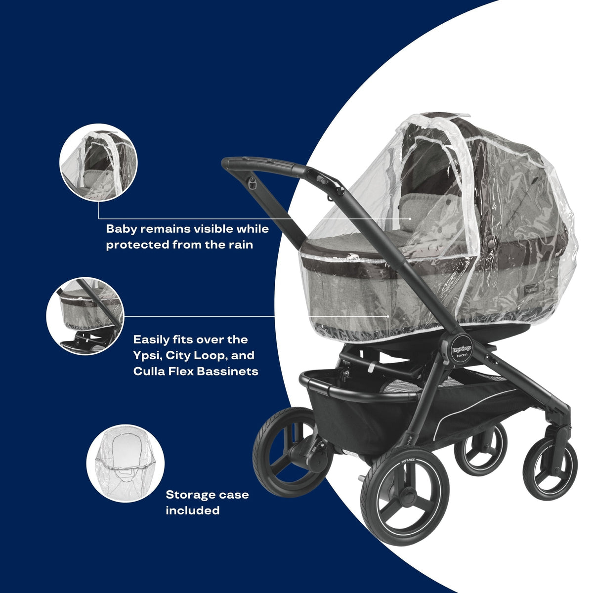 Bassinet Rain Cover for YPSI / Veloce / Vivace
