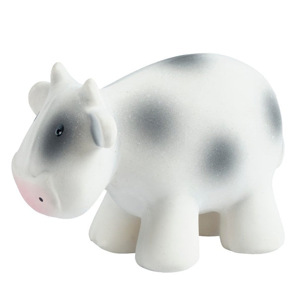 Cow Organic Natural Rubber Rattle, Teether & Bath Toy