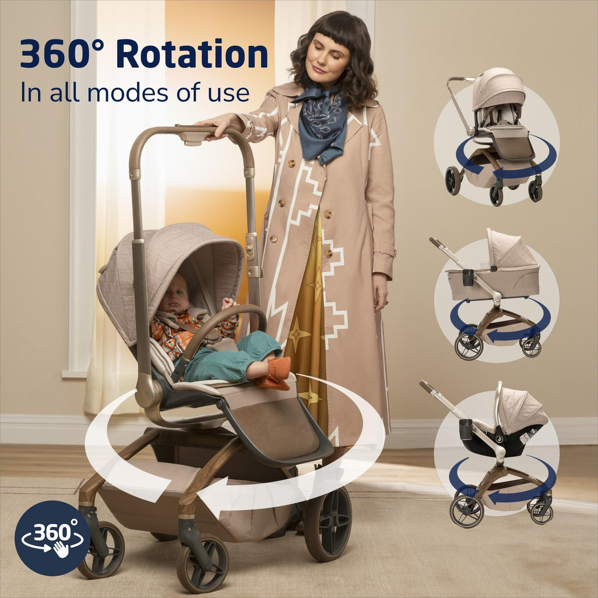 Kindred Tana 360° Rotating Modular Stroller