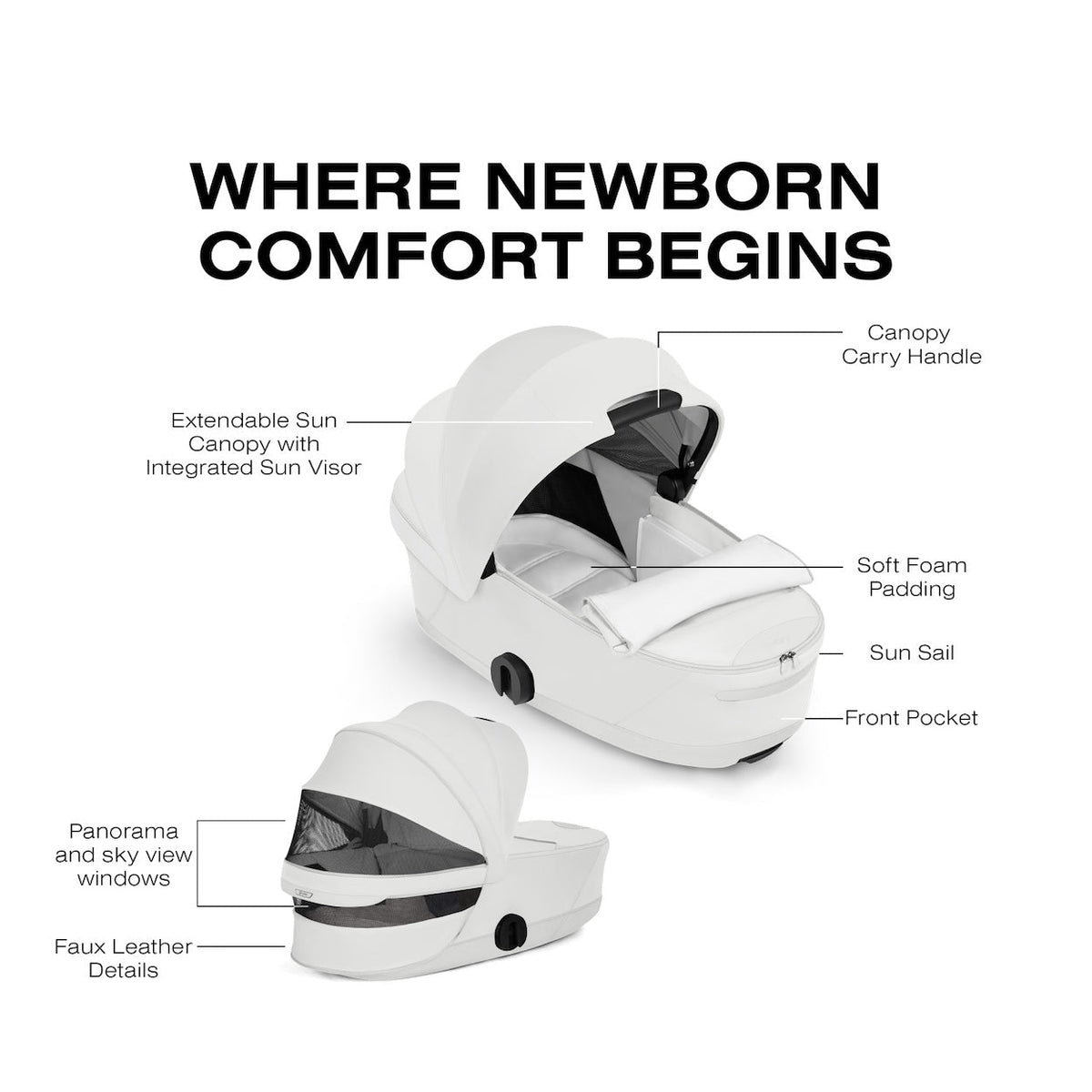 Foldable Lux Carry Cot for COYA / MIOS - Style Collection