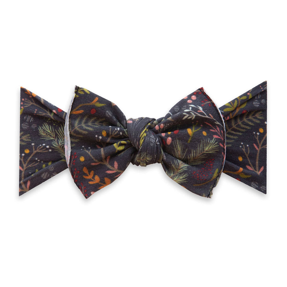 Printed Knot Headband - Black Pine