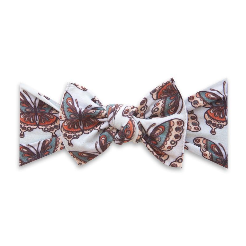 Printed Knot Headband - Vintage Butterfly