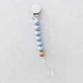 Sugar + Maple Silicone Pacifier Clip + Teether in Blue
