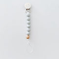 Sugar + Maple Silicone Pacifier Clip + Teether in Grey