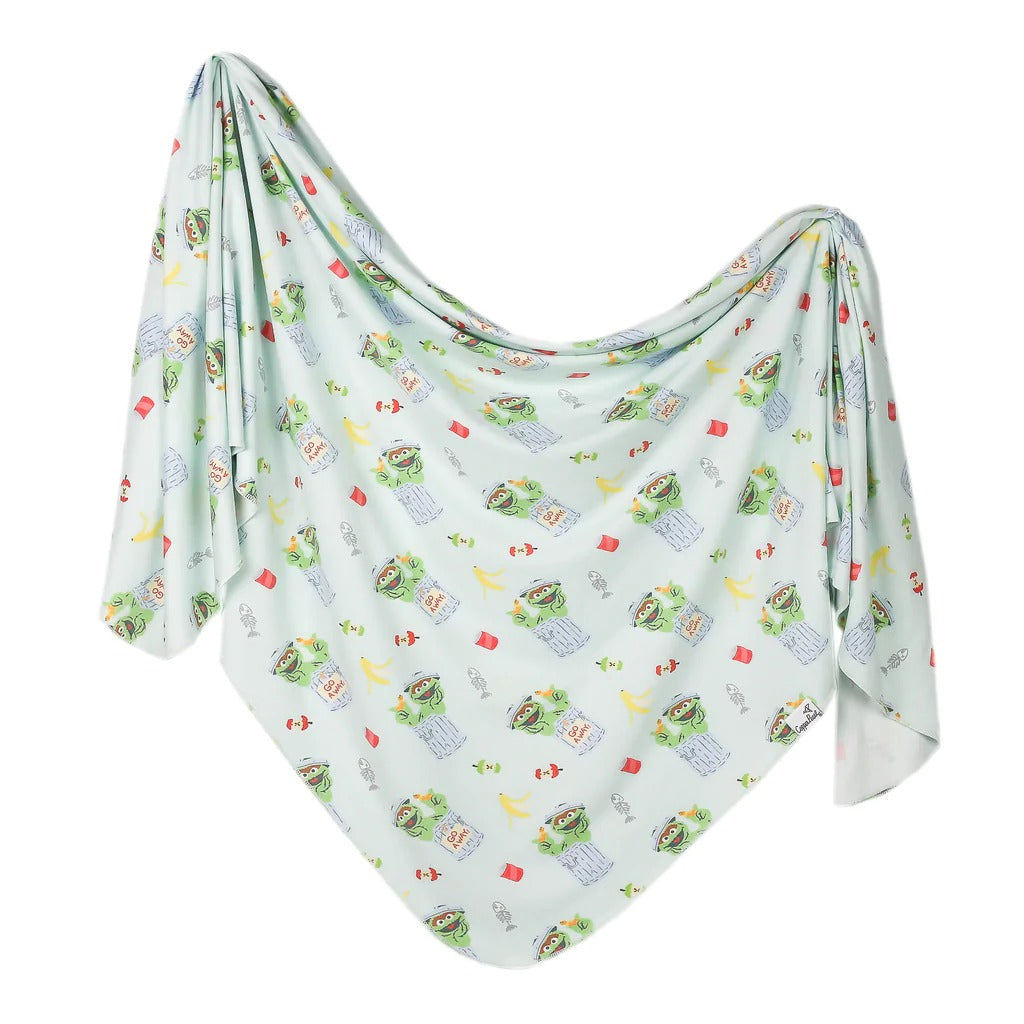 Oscar The Grouch Knit Swaddle Blanket