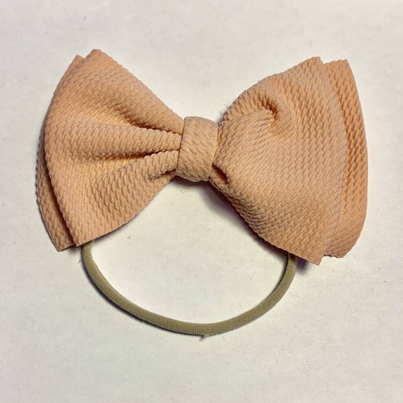 Sugar + Maple Skinny with Big Bow Headband - Blush
