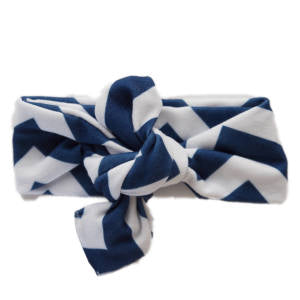 Top Knot Headband, City Navy Chevron