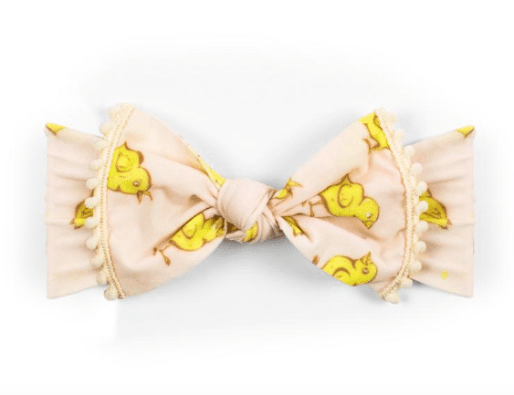Trimmed Printed Knot Headband - Chicks