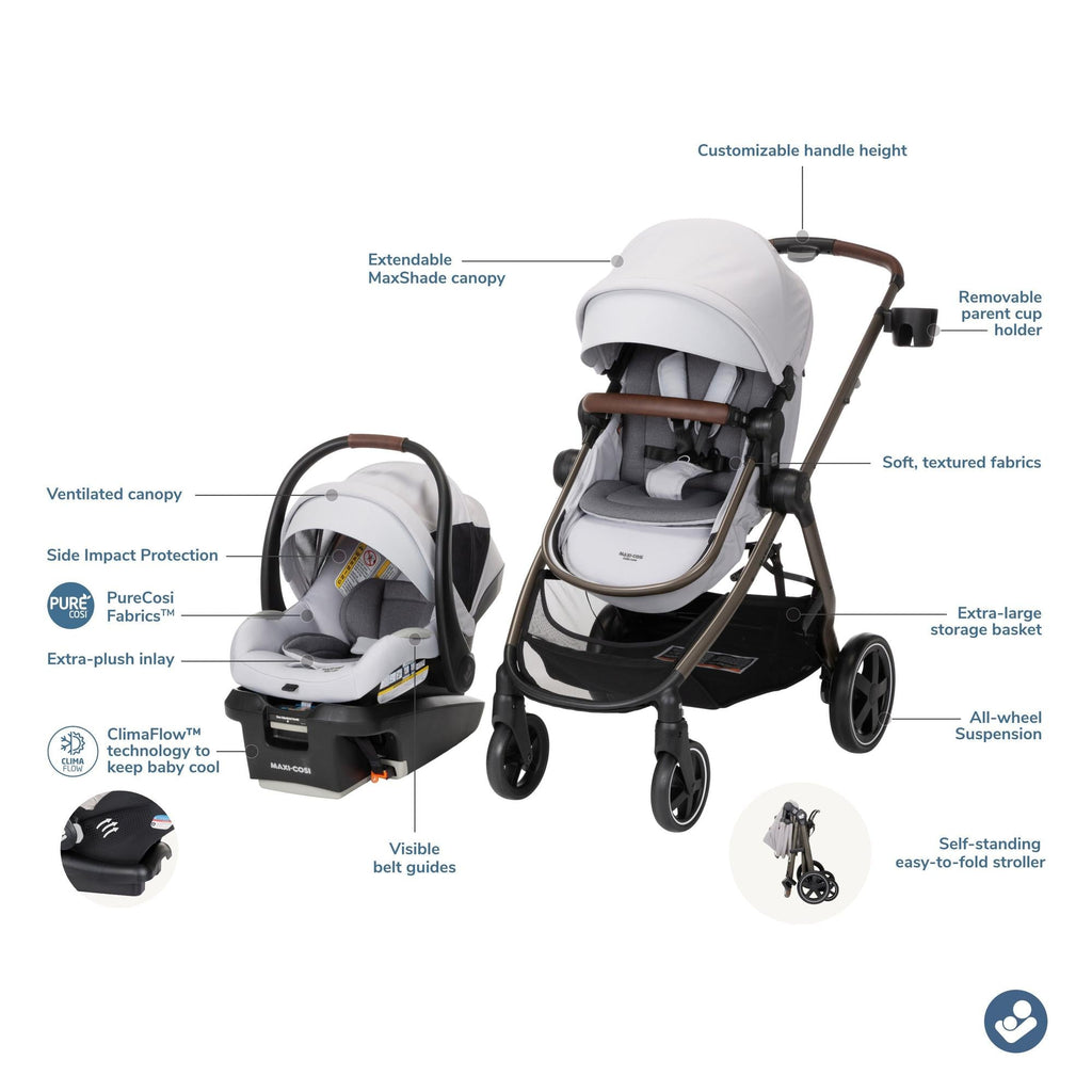 Zelia Luxe+ 5-in-1 Modular Travel System