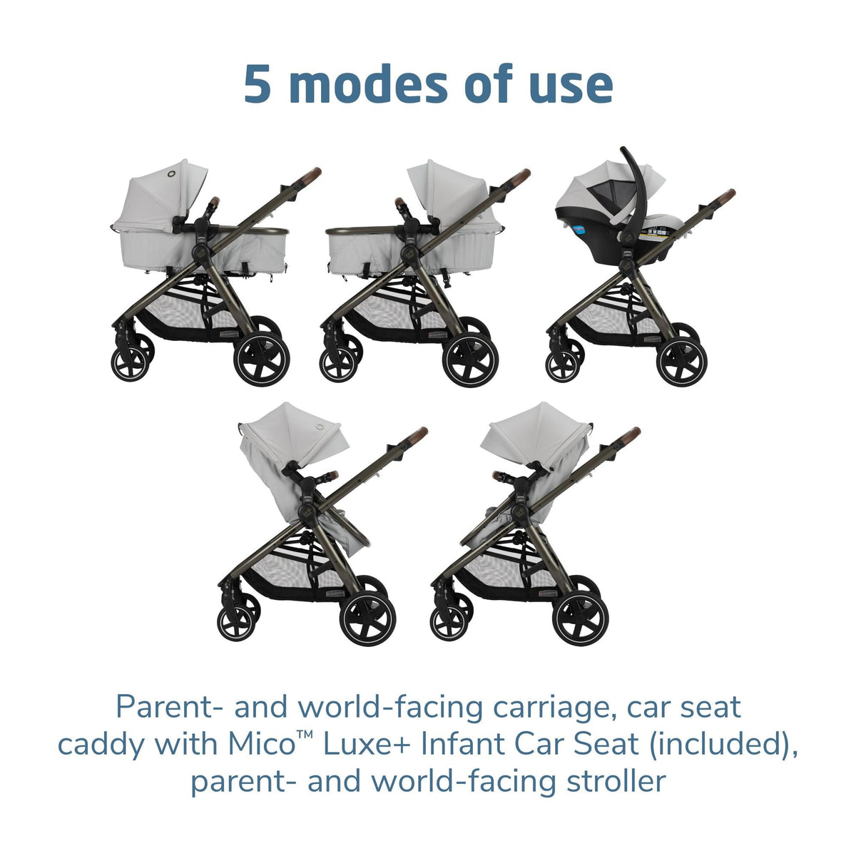 Zelia Luxe+ 5-in-1 Modular Travel System