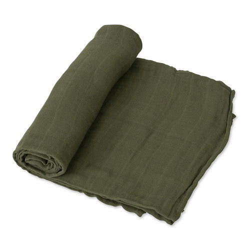 Cotton Muslin Single Swaddle in Fern