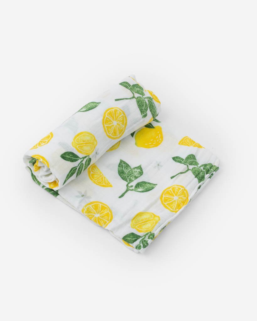 Cotton Muslin Single Swaddle - Lemon Drop