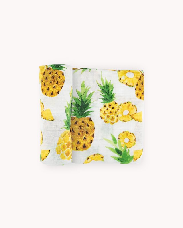 Cotton Muslin Single Swaddle - Fresh Pineapple