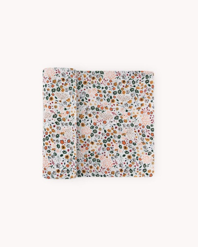 Cotton Muslin Single Swaddle - Pressed Petals