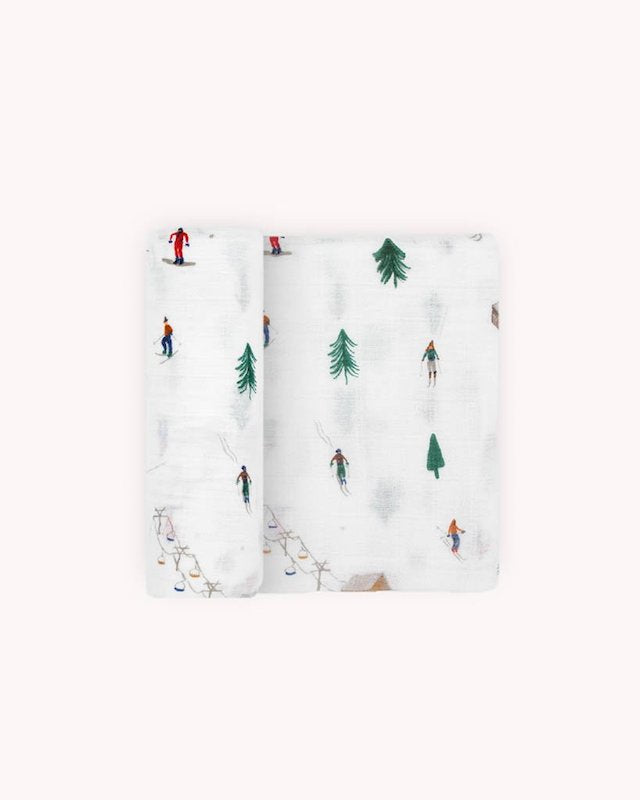 Cotton Muslin Single Swaddle - Powder Party