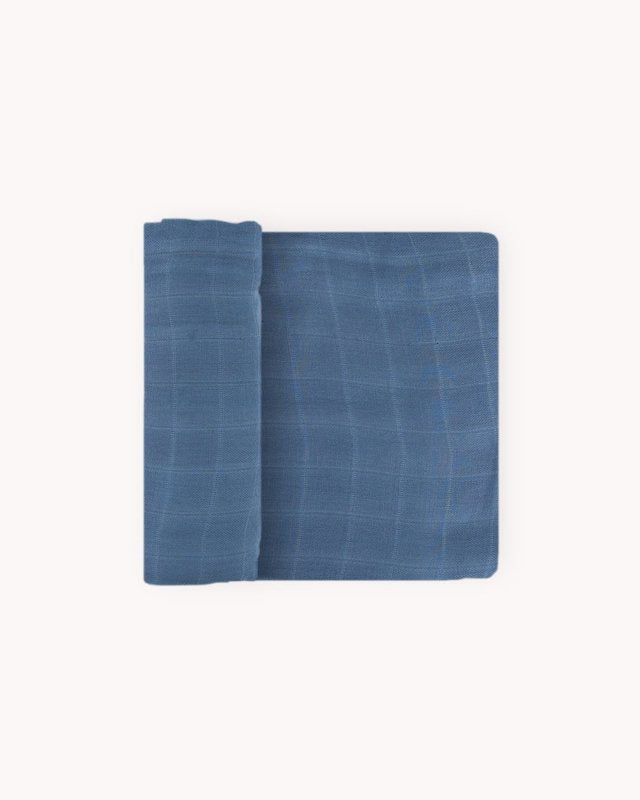 Deluxe Muslin Single Swaddle - Blue Dusk