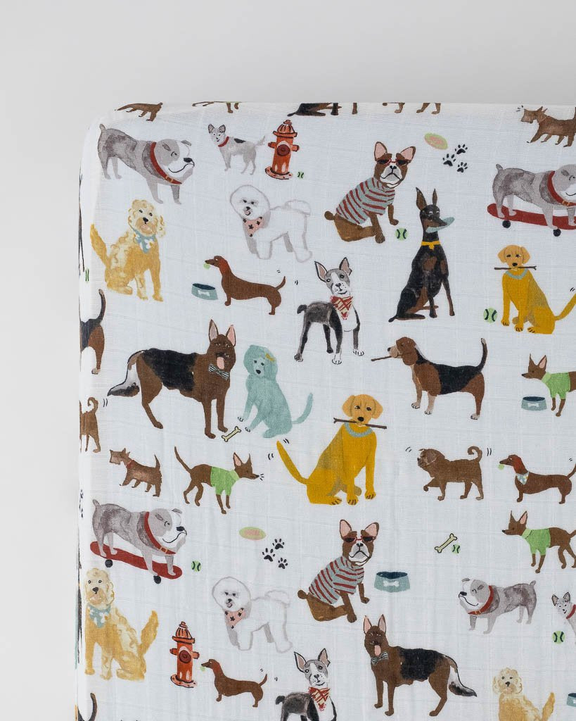 Little Unicorn Cotton Muslin Crib Sheet in Woof