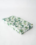 Little Unicorn Cotton Muslin Changing Pad Cover - Tropical Leaf