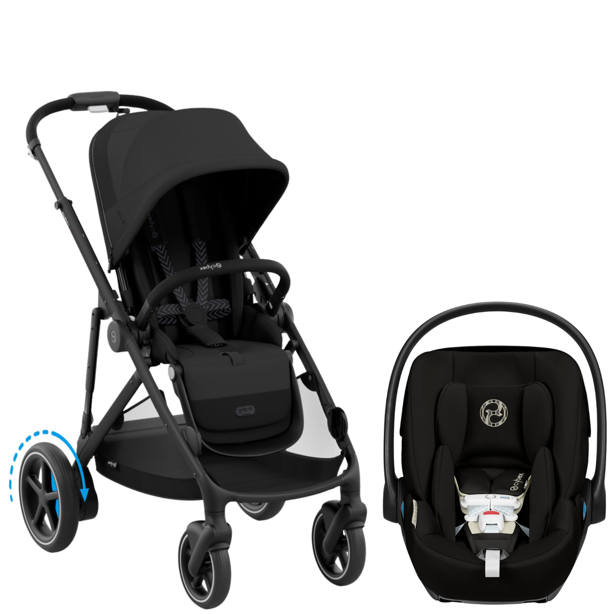 e-Gazelle S Stroller + Cloud G Pro Infant Car Seat Travel System