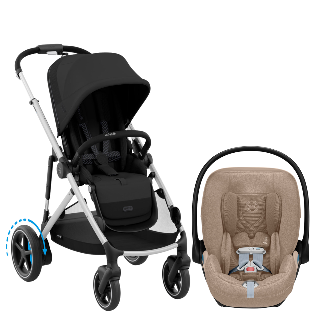 e-Gazelle S Stroller + Cloud T Infant Car Seat Travel System