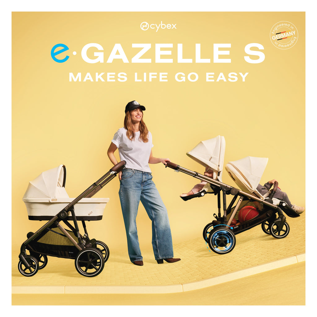 e-Gazelle S Electronic Stroller + Cot