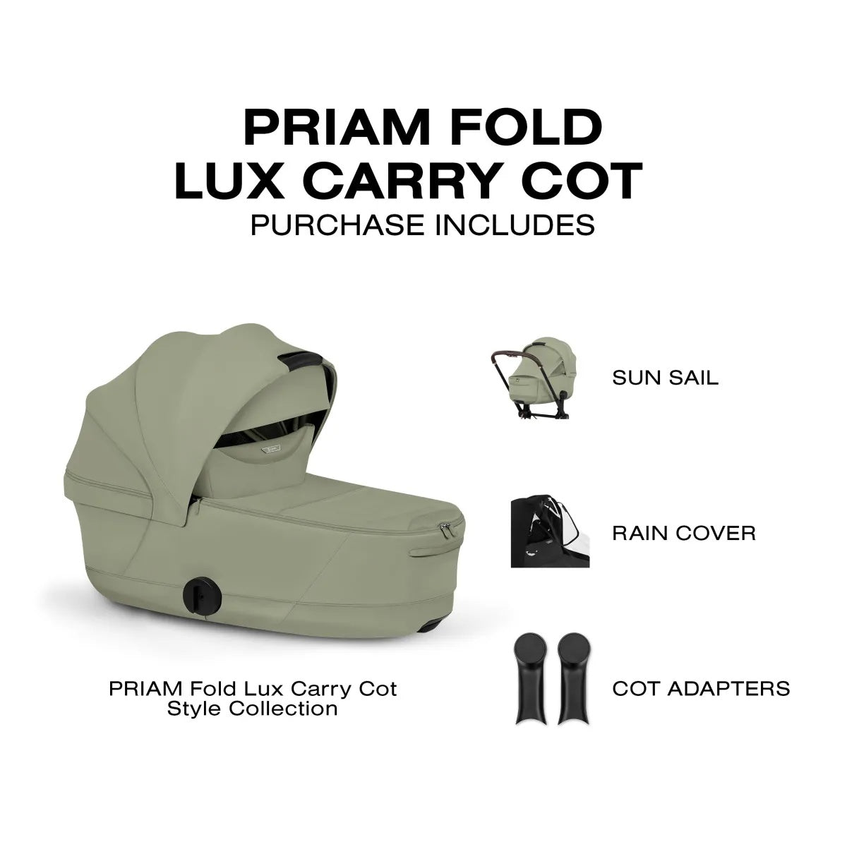 Foldable Lux Carry Cot for PRIAM / e-Priam - Style Collection