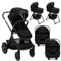 DEMI next Stroller + Bassinet + RX Twin Bundle - Caviar