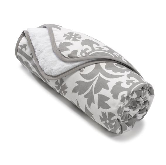 Liz & Roo Gray Suzani Minky Blanket