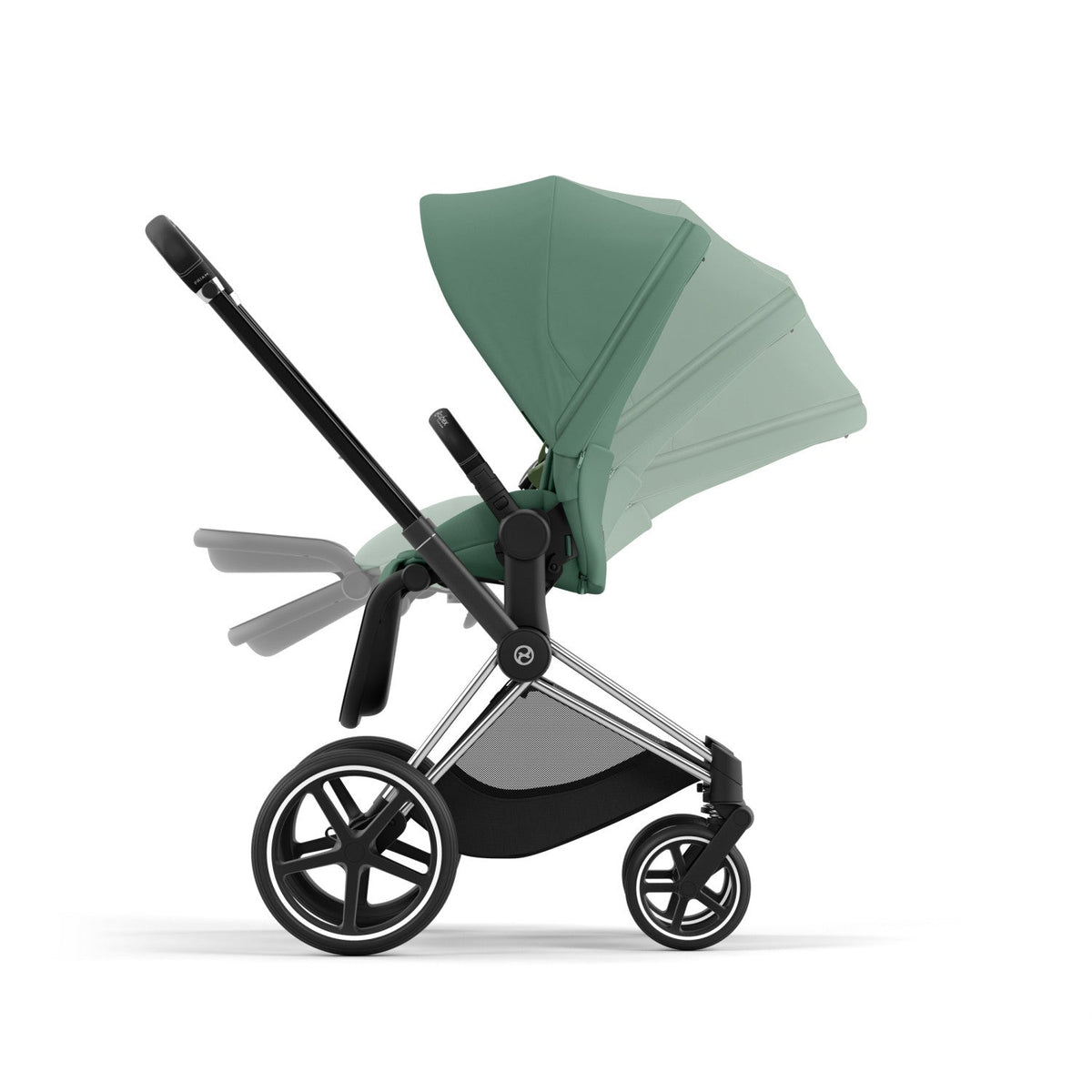 Priam 4 Stroller w/ Chrome Frame + Black Handle