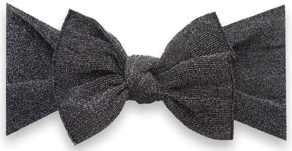 Shimmer Knot Headband in Black