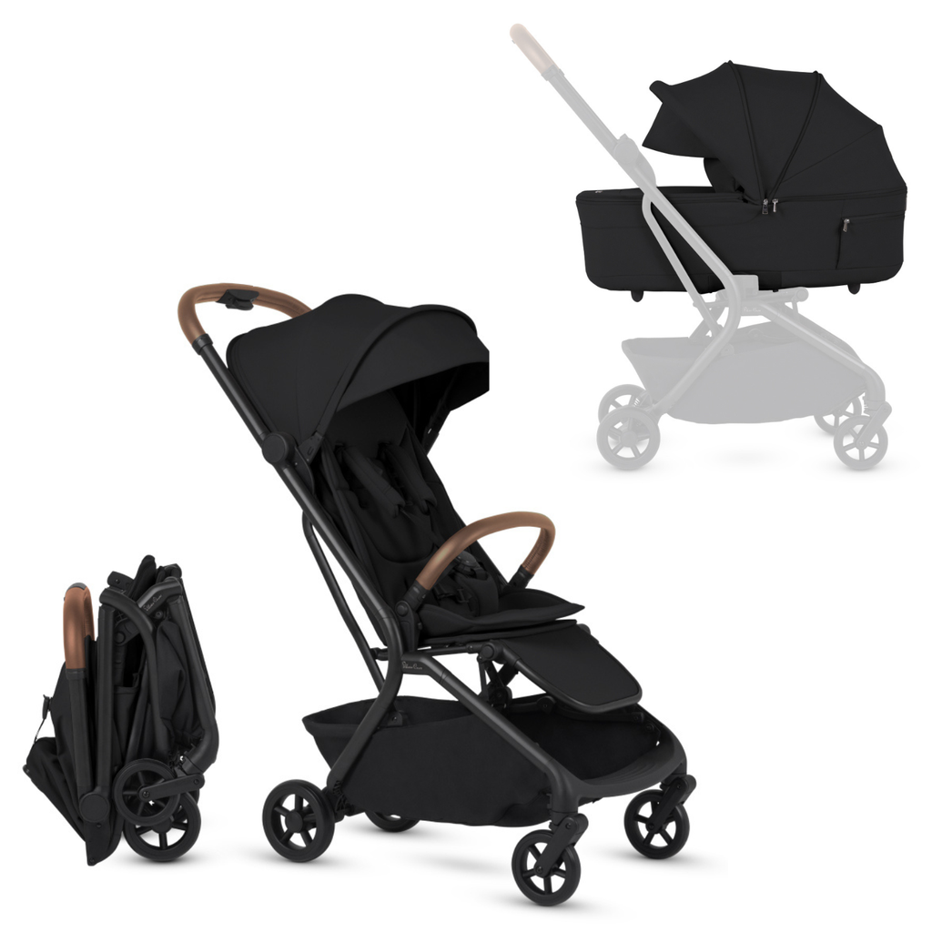 Nia Compact Travel Stroller + Foldable Compact Bassinet