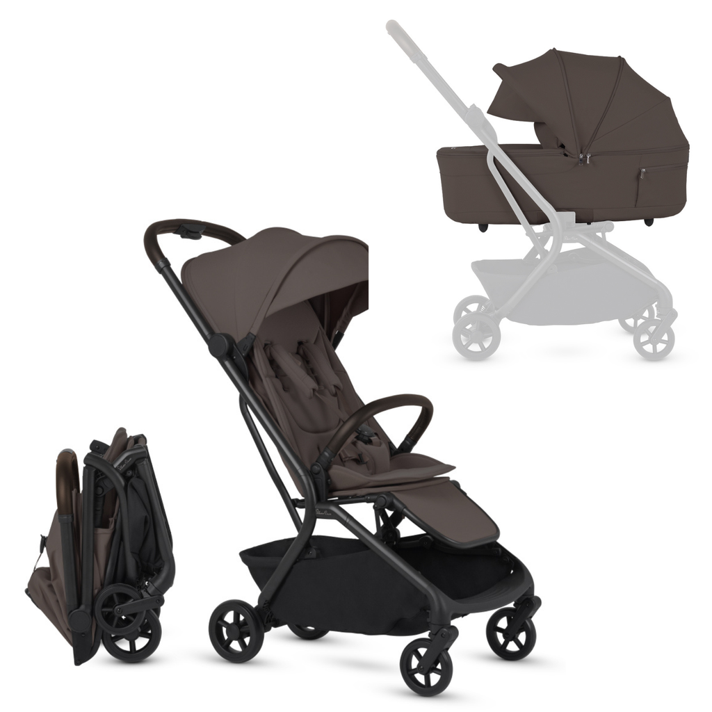 Nia Compact Travel Stroller + Foldable Compact Bassinet
