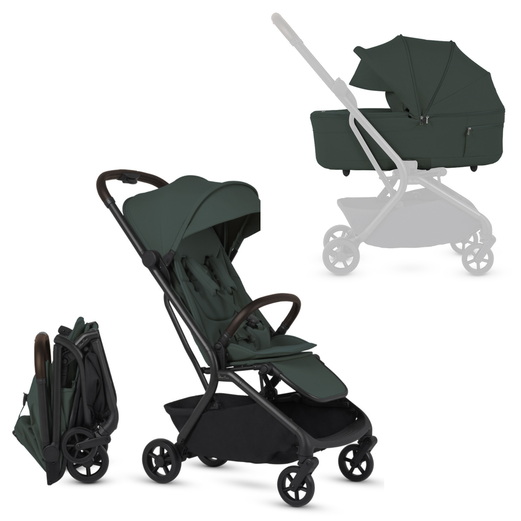 Nia Compact Travel Stroller + Foldable Compact Bassinet